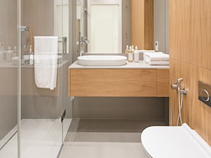 Carrara - Mała bez okna z lustrem łazienka, styl minimalistyczny - zdjęcie od emDesign home & decoration