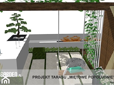 Aranżacje wnętrz - Taras: Taras " Miętowe Popołudnie" - Taras - Lunatic Garden. Przeglądaj, dodawaj i zapisuj najlepsze zdjęcia, pomysły i inspiracje designerskie. W bazie mamy już prawie milion fotografii!