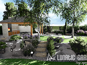 Projekt ogrodu kamiennego z basenem - zdjęcie od Lunatic Garden
