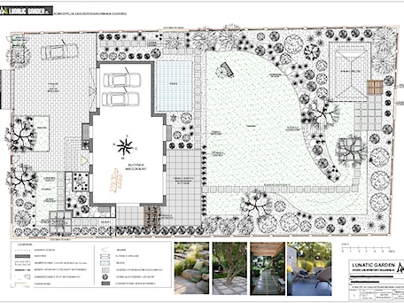 Aranżacje wnętrz - Ogród: Projekt ogrodu - Lunatic Garden. Przeglądaj, dodawaj i zapisuj najlepsze zdjęcia, pomysły i inspiracje designerskie. W bazie mamy już prawie milion fotografii!
