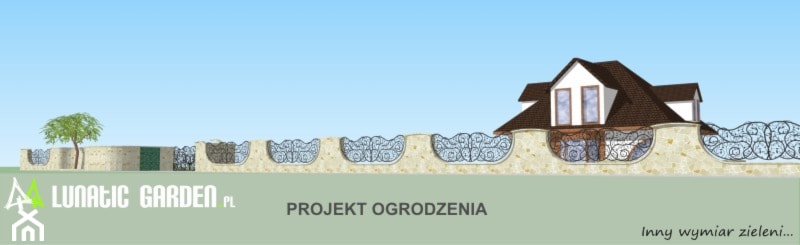 Projekt ogrodzenia - Ogród - zdjęcie od Lunatic Garden