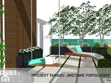 Aranżacje wnętrz - Taras: Taras " Miętowe Popołudnie" - Taras - Lunatic Garden. Przeglądaj, dodawaj i zapisuj najlepsze zdjęcia, pomysły i inspiracje designerskie. W bazie mamy już prawie milion fotografii!