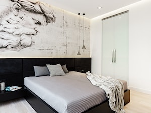 mieszkanie prywatne 4 pokoje - Nowe Orłowo - Gdynia - KONKURS WNĘTRZE MIASTA - Średnia biała sypialnia, styl minimalistyczny - zdjęcie od Anna Maria Sokołowska Architektura Wnętrz (dawniej Pracownia Projektowa Dragon Art )