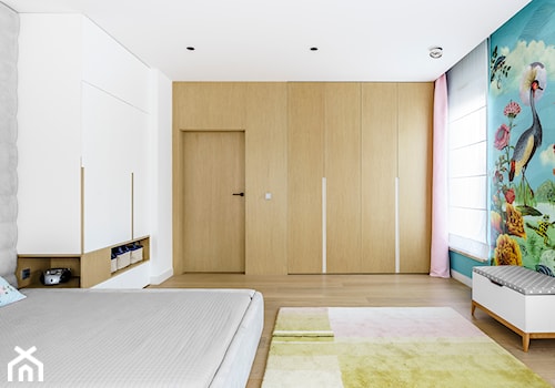 Nowe Orłowo 3 - Gdynia - Średnia biała sypialnia, styl nowoczesny - zdjęcie od Anna Maria Sokołowska Architektura Wnętrz (dawniej Pracownia Projektowa Dragon Art )