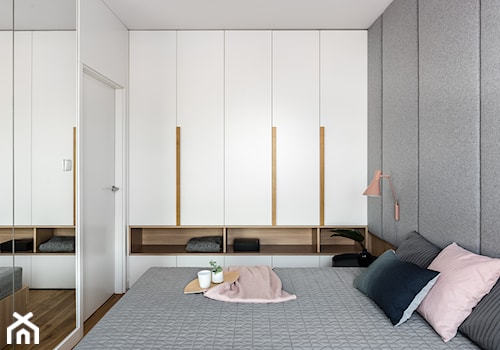 Garnizon 3 - Gdańsk Wrzeszcz - Mała biała sypialnia, styl nowoczesny - zdjęcie od Anna Maria Sokołowska Architektura Wnętrz (dawniej Pracownia Projektowa Dragon Art )