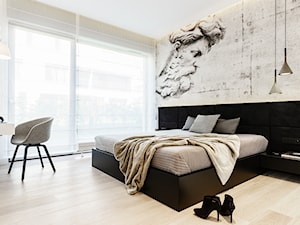 mieszkanie prywatne 4 pokoje - Nowe Orłowo - Gdynia - KONKURS WNĘTRZE MIASTA - Średnia beżowa sypialnia, styl minimalistyczny - zdjęcie od Anna Maria Sokołowska Architektura Wnętrz (dawniej Pracownia Projektowa Dragon Art )