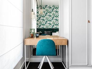 Nowe Orłowo 7 - Beżowa z biurkiem sypialnia, styl nowoczesny - zdjęcie od Anna Maria Sokołowska Architektura Wnętrz (dawniej Pracownia Projektowa Dragon Art )