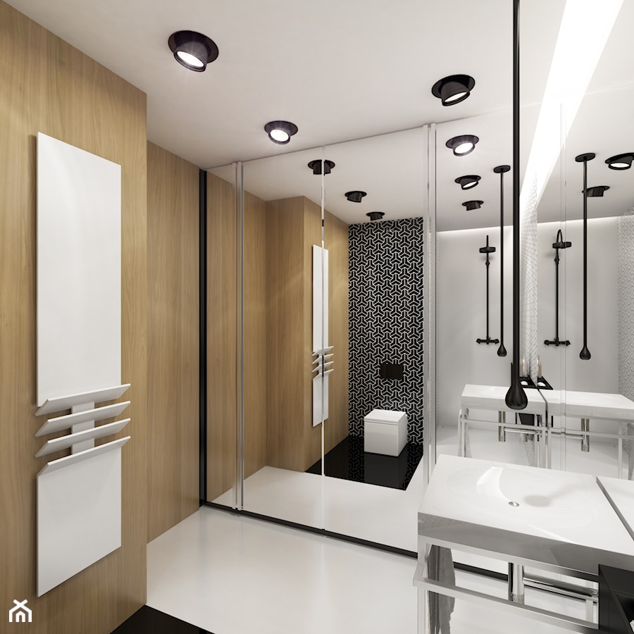 łazienka inspirowana art deco - apartament gdyński 2013 - zdjęcie od Anna Maria Sokołowska Architektura Wnętrz (dawniej Pracownia Projektowa Dragon Art )