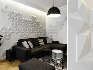 mieszkanie prywatne 3 pokoje - Aquarius - Sopot - Salon, styl nowoczesny - zdjęcie od Anna Maria Sokołowska Architektura Wnętrz (dawniej Pracownia Projektowa Dragon Art )