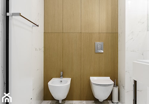 Nowe Orłowo 4 - Gdynia - Mała na poddaszu bez okna łazienka, styl nowoczesny - zdjęcie od Anna Maria Sokołowska Architektura Wnętrz (dawniej Pracownia Projektowa Dragon Art )