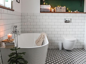 nowy dom - Średnia łazienka z oknem, styl skandynawski - zdjęcie od homeonthehill.pl