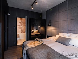 ciemna sypialnia - zdjęcie od pf design