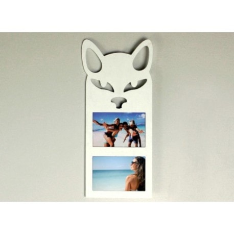Drewniana ramka na zdjęcia kot biała - zdjęcie od minfred - Homebook