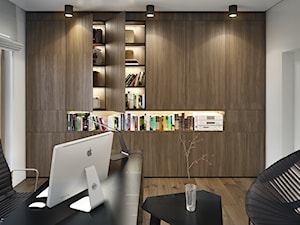PROJEKT WNĘTRZA DOMU JEDNORODZINNEGO W LUBLINIE - Średnie białe biuro, styl nowoczesny - zdjęcie od Kunkiewicz Architekci