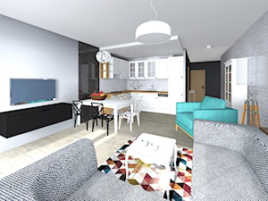 Mieszkanie w skandynawskim stylu - Salon, styl skandynawski - zdjęcie od Pixellence