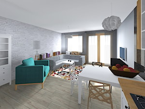Mieszkanie w skandynawskim stylu - Salon, styl skandynawski - zdjęcie od Pixellence
