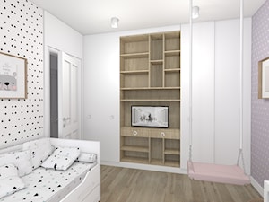 Dom w stylu klasycznym - Średni biały czarny szary pokój dziecka dla nastolatka dla chłopca dla dziewczynki, styl nowoczesny - zdjęcie od Atelier58