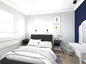 Dom w stylu klasycznym - Średnia niebieska szara sypialnia, styl tradycyjny - zdjęcie od Atelier58