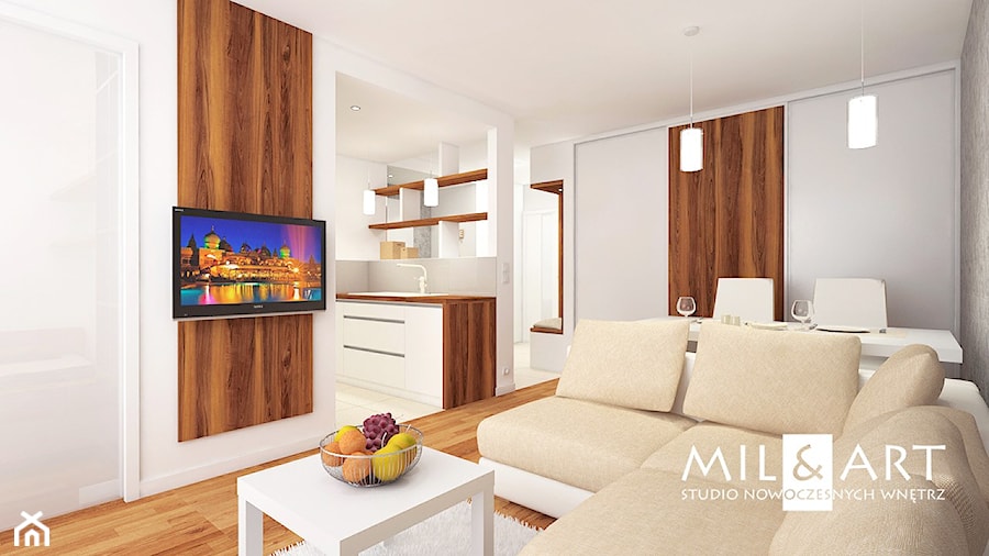 Mieszkanie w Poniatowej - Salon, styl nowoczesny - zdjęcie od Miliart Studio