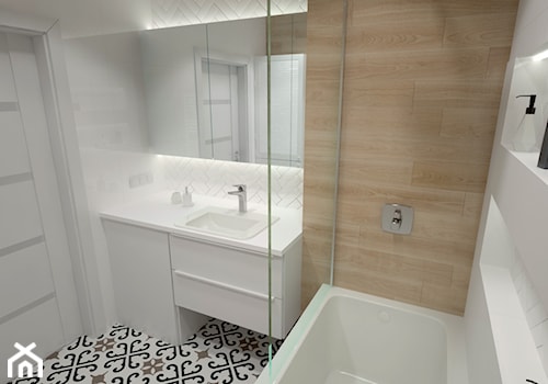 Mieszkanie na poddaszu w stylu skandynawskim - Średnia bez okna łazienka, styl skandynawski - zdjęcie od Miliart Studio