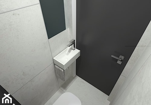 Nowoczesny parterowy dom - Mała bez okna łazienka, styl minimalistyczny - zdjęcie od Miliart Studio