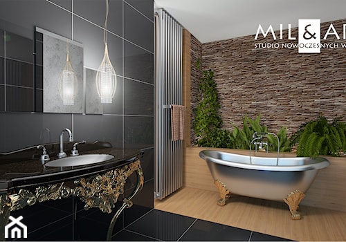 Łazienka - Średnia bez okna z lustrem łazienka, styl glamour - zdjęcie od Miliart Studio