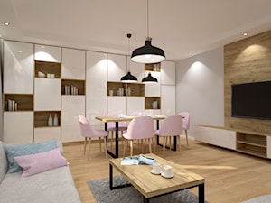 Klimatyczne mieszkanie w bloku z wielkiej płyty - Salon, styl skandynawski - zdjęcie od Miliart Studio