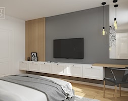 Sypialnia z telewizorem i toaletką - zdjęcie od Miliart Studio - Homebook