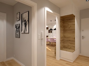 Klimatyczne mieszkanie w bloku z wielkiej płyty - Hol / przedpokój, styl nowoczesny - zdjęcie od Miliart Studio