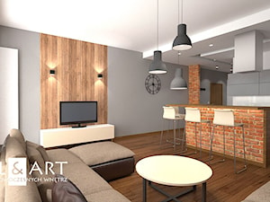 Apartament w loftowym stylu w centrum Lublina - Salon, styl industrialny - zdjęcie od Miliart Studio