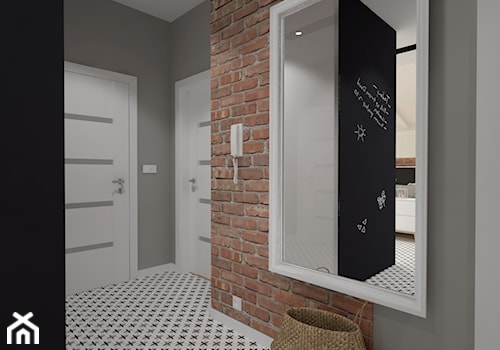 Mieszkanie na poddaszu w stylu skandynawskim - Hol / przedpokój, styl skandynawski - zdjęcie od Miliart Studio