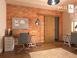 Apartament w loftowym stylu w centrum Lublina - Sypialnia, styl industrialny - zdjęcie od Miliart Studio