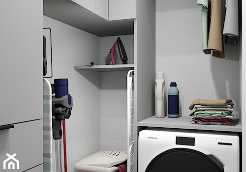 Mała garderoba z miejscem na pralkę - zdjęcie od Miliart Studio