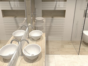 Salon kapielowy - Średnia bez okna z lustrem z dwoma umywalkami łazienka, styl nowoczesny - zdjęcie od Atelier Art&Design