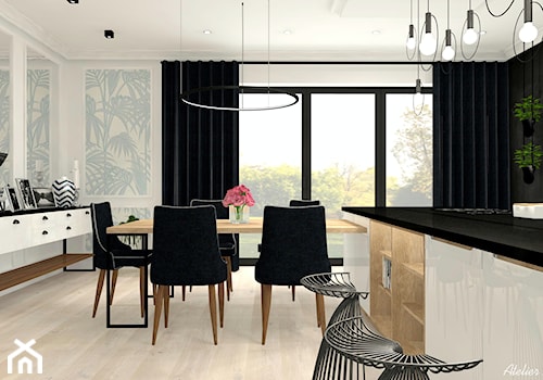 Duża jadalnia w salonie, styl nowoczesny - zdjęcie od Atelier Art&Design