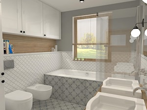 Projekt parteru w domu jednorodzinnym - Mała łazienka, styl vintage - zdjęcie od Atelier Art&Design