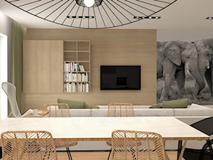 Salon z kuchnią eko - Średni salon z jadalnią, styl nowoczesny - zdjęcie od Atelier Art&Design