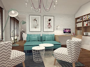 Pokój nastolatki - Średni szary pokój dziecka dla nastolatka dla chłopca dla dziewczynki, styl nowoczesny - zdjęcie od Atelier Art&Design