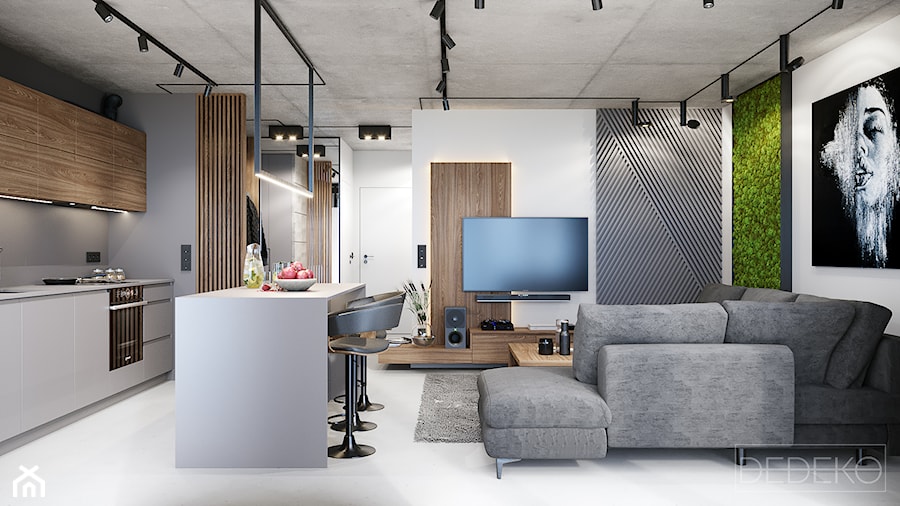 Mieszkanie Siedlce 64m2 - Salon, styl nowoczesny - zdjęcie od DEDEKO