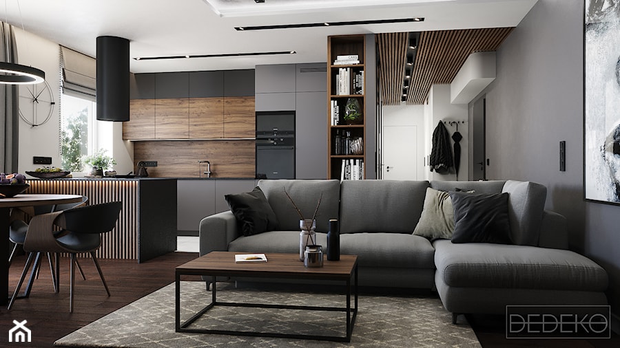 Mieszkanie 62 m2 Siedlce - Salon, styl nowoczesny - zdjęcie od DEDEKO