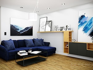 Segment 126m2 Siedlce - Duży biały salon, styl nowoczesny - zdjęcie od DEDEKO