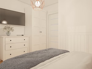 projekt mieszkania w skandynawskim stylu - Mała biała sypialnia, styl skandynawski - zdjęcie od MyWay Design