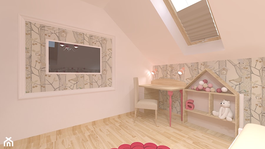 projekt pokoju z domkiem dla lalek - Pokój dziecka, styl skandynawski - zdjęcie od MyWay Design