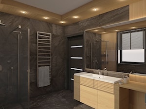 Projekt łazienki w czarnym wydaniu - zdjęcie od MyWay Design