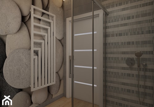 Projekt wnętrz domu - Mała bez okna łazienka, styl nowoczesny - zdjęcie od MyWay Design