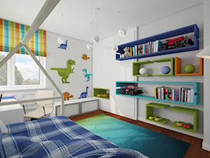 DOM W STYLU NEW YORK - Średni szary pokój dziecka dla dziecka dla nastolatka dla chłopca dla dziewczynki - zdjęcie od MyWay Design
