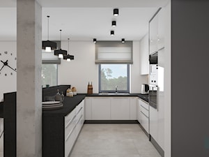 Projekt kuchni biało czrnej - zdjęcie od MyWay Design
