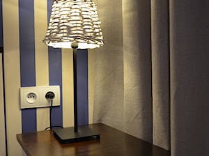 Dom wypoczynkowy realizacja - Mała beżowa niebieska sypialnia, styl nowoczesny - zdjęcie od MyWay Design