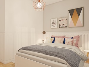projekt mieszkania w skandynawskim stylu - Mała biała sypialnia, styl skandynawski - zdjęcie od MyWay Design