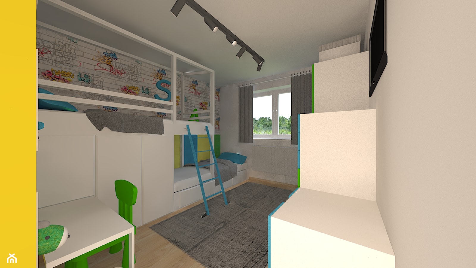piętrowe łóżko w pokoju dziecięcym - Pokój dziecka - zdjęcie od MyWay Design - Homebook